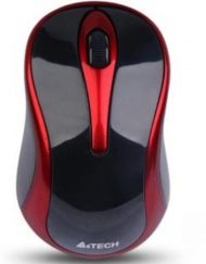 Безжична мишка A4Tech G3-280N-2, V-Track PADLESS, USB, Червена, A4-MOUSE-G3-280N-2
