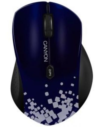 Безжична мишка CANYON CNS-CMSW4, Wireless, 800/ 1280 dpi, USB, Синя, CNS-CMSW4BL
