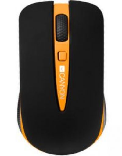 Безжична мишка CANYON CNS-CMSW6, Wireless, Optical 1000/1600 dpi, USB, Оранжева, CNS-CMSW6O