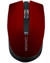 Безжична мишка CANYON Mouse CNS-CMSW5, Wireless, Optical 800/1280 dpi, USB, Червена, CNS-CMSW5R