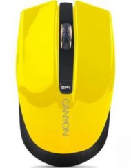 Безжична мишка CANYON Mouse CNS-CMSW5, Wireless, Optical 800/1280 dpi, USB, Жълта, CNS-CMSW5Y