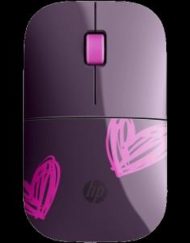 Безжична мишка HP Z3700 Hearts, Wireless, Лилава, 1CA96AA