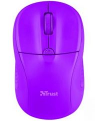 Безжична мишка TRUST Primo, Wireless, 1000-1600 DPI, Лилав, 21924