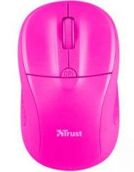 Безжична мишка TRUST Primo, Wireless, 1000-1600 DPI, Розова, 21923