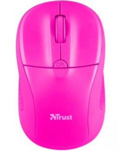 Безжична мишка TRUST Primo, Wireless, 1000-1600 DPI, Розова, 21923