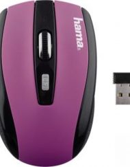 Безжична оптична мишка AM-7.801 USB, 5 бутона, черно/ лилава, HAMA-134929
