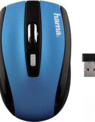 Безжична оптична мишка AM-7.801 USB, 5 бутона, черно/синя, HAMA-134928