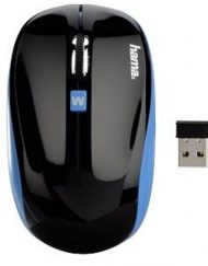 Безжична оптична мишка AM-7600 USB, чернo-синя, 4-бутонна| HAMA-134912