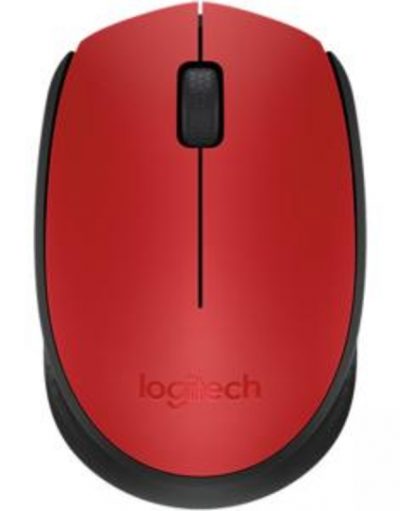 Безжична оптична мишка Logitech Wireless Mouse M171, Червена, 910-004641