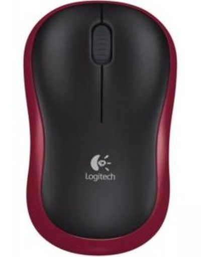 Безжична оптична мишка Logitech Wireless Mouse M185, Червена, 910-002240