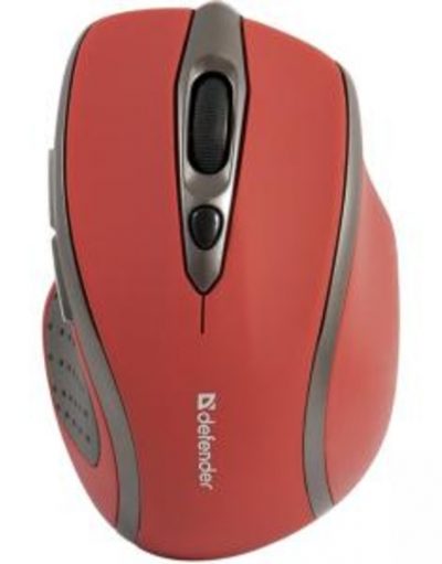 Безжична оптична мишка Safari MM-675, 6 бутона, 800/ 1200/ 1600 dpi, Червена, 52676
