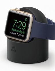 Elago W2 Watch Stand - силиконова поставка за Apple Watch (черна)