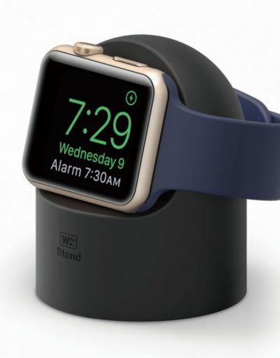 Elago W2 Watch Stand - силиконова поставка за Apple Watch (черна)