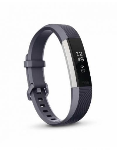 Fitbit Alta HR Small Size - гривна с дисплей за следене на дневната и нощна активност на организмa за iOS, Android и Windows Phone (син-сив)