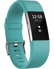 Fitbit Charge 2 Teal Silver  Small Size - гривна с дисплей за следене на дневната и нощна активност на организма за iOS и Android (светлосин)
