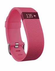 Fitbit Charge HR Large Size - гривна с дисплей за следене на дневната и нощна активност на организма за iOS и Android (розов)