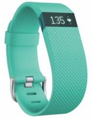 Fitbit Charge HR Small Size - гривна с дисплей за следене на дневната и нощна активност на организма за iOS и Android (светлосин)