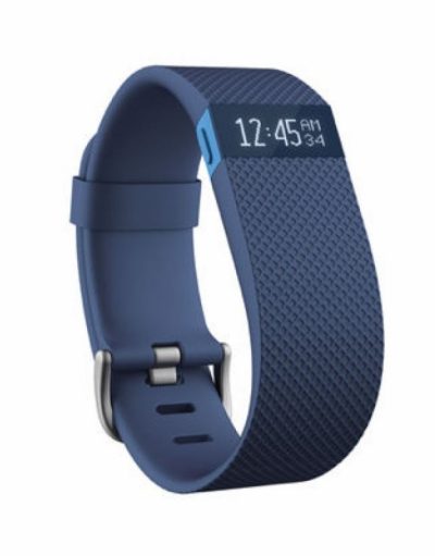 Fitbit Charge HR Small Size - гривна с дисплей за следене на дневната и нощна активност на организма за iOS и Android (тъмносин)
