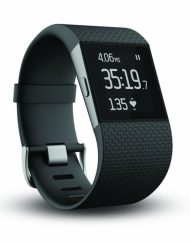 Fitbit Surge Large Size - умен часовник с известия и следене на дневната и нощна активност на организма за iOS и Android (черен)