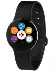 Фитнес гривна MyKronoz ZeCircle 2, цветен кръгъл тъч дисплей, Черен, KRON-ZECIRCLE2-Black