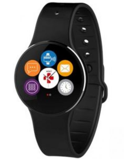 Фитнес гривна MyKronoz ZeCircle 2, цветен кръгъл тъч дисплей, Черен, KRON-ZECIRCLE2-Black