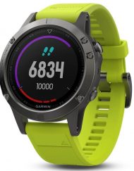 Garmin Fenix 5 - Мултиспорт GPS спортен часовник (сив с жълта каишка)