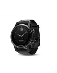 Garmin Fenix 5S Sapphire - Мултиспорт GPS спортен часовник със сапфирена леща (сив с черна каишка)