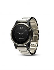 Garmin Fenix 5S Sapphire - Мултиспорт GPS спортен часовник със сапфирена леща (шампанско с метална каишка)