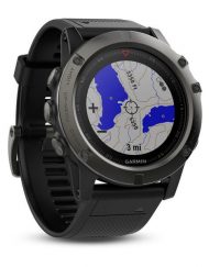 Garmin Fenix 5X Sapphire - Мултиспорт GPS спортен часовник с пълноцветна пътна карта (сив с черна каишка)