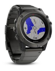 Garmin Fenix 5X Sapphire - Мултиспорт GPS спортен часовник с пълноцветна пътна карта (сив с метална каишка)