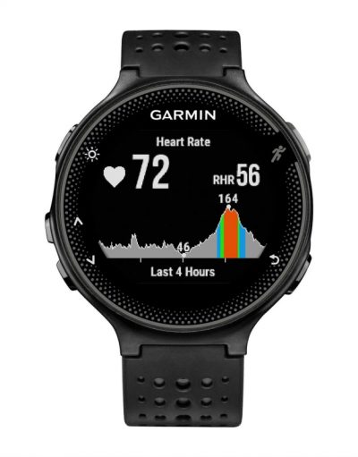 Garmin Forerunner 235 - GPS часовник за бягане с Garmin Elevate вграден пулсомер (черен-сив)