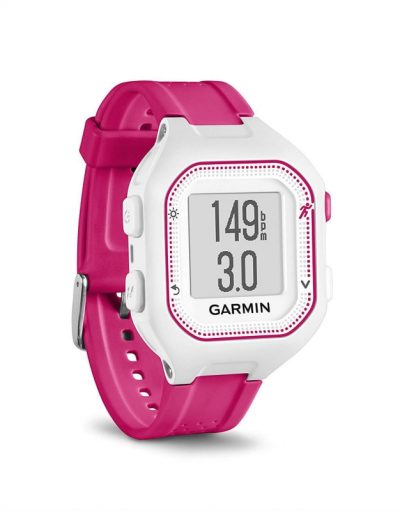 Garmin Forerunner 25 - умен часовник за бягане с GPS и смарт известия (бял-розов)