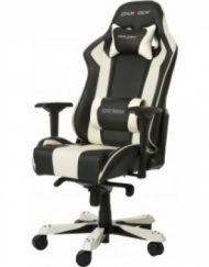 Геймърски стол DXRacer King Black White