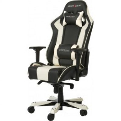 Геймърски стол DXRacer King Black White
