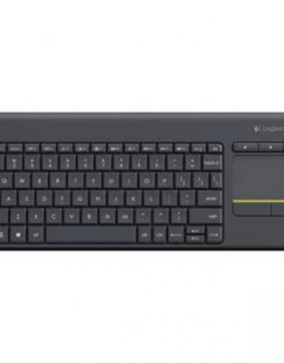 Клавиатура Logitech Wireless Touch Keyboard K400 Plus, Черна, 920-007145