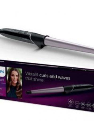 Маша за къдрене Philips StyleCare Glam Shine 13 мм – 25 мм, Конусовиден накрайник, Йонна грижа, Индикатор, BHB872/00