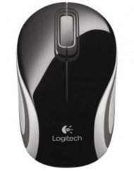 Мини мишка Logitech Wireless, Mini Mouse M187, Черна, 910-002731