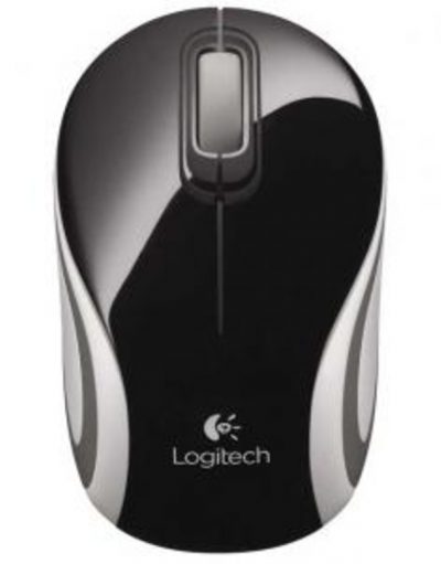 Мини мишка Logitech Wireless, Mini Mouse M187, Черна, 910-002731