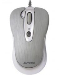 Мишка A4tech N-61FX-1 Жична мини мишка, сива, с прибиращ се кабел - A4-MOUSE-N-61FX-1