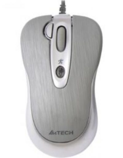 Мишка A4tech N-61FX-1 Жична мини мишка, сива, с прибиращ се кабел - A4-MOUSE-N-61FX-1