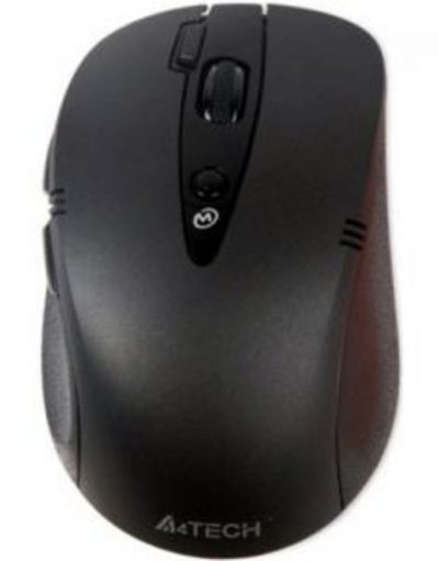 Мишка Безжична V-Track PADLESS мишка G10 -660FL, черна с лазерна показалка ,USB, нано рисивър - A4-MOUSE-G10-660FL