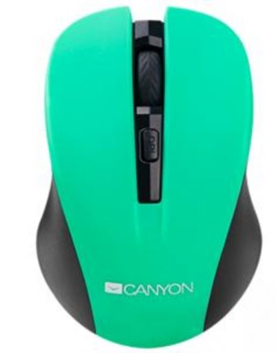 Мишка CANYON, Wireless, Optical 800/ 1000/ 1200 dpi, USB, Зелена, CNE-CMSW1GR
