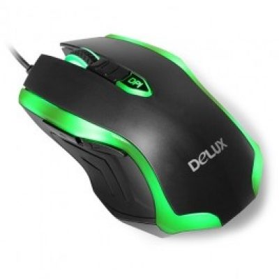 Мишка Delux DLM-M556BU Black Green
