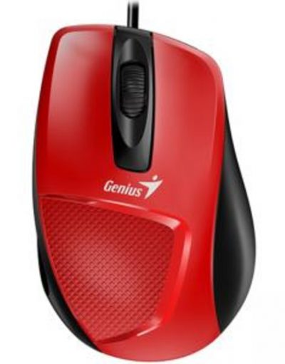 Мишка GENIUS DX-150X Ergonomic, USB, Червена, 31010231101