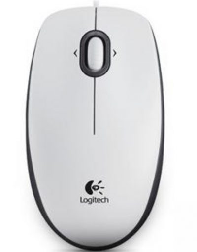 Мишка Logitech B100 Optical Mouse for Business, Бяла, 910-003360
