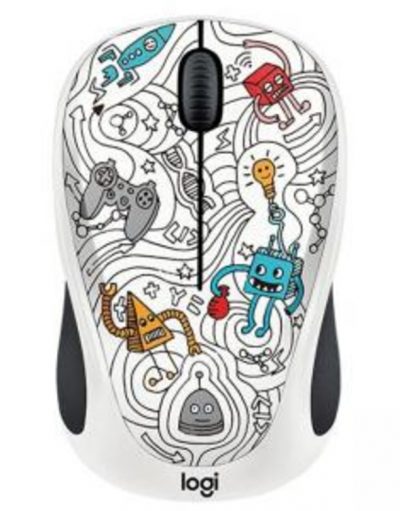 Мишка Logitech Doodle Collection - M238 Wireless Mouse - TECHIE WHITE, 910-005053