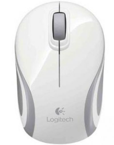 Мишка Logitech, Wireless, Mini Mouse, M187, Бяла, 910-002735