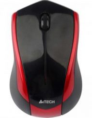 Мишка Жична V-Track PADLESS мишка N-400-2, черна с червено ,3бут; USB, - A4-MOUSE-N-400-2