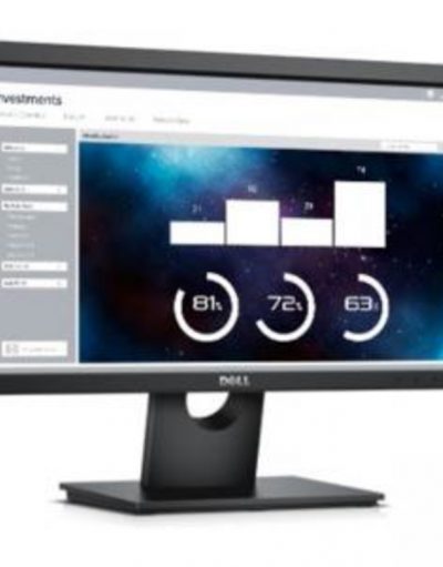 Монитор Dell E2016HV, 19.5 инча Wide LED Anti-Glare, TN Panel, 5ms, 600:1, 200 cd/m2, 1600x900 HD+, VGA, Tilt, Черен, E2016HV-B