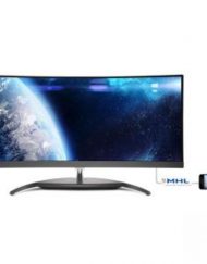 Монитор Philips 34 инча, Brilliance UltraWide извит LCD дисплей BDM3490UC/00